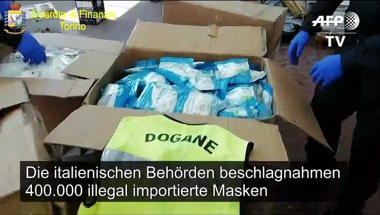 Italienische behörden beschlagnahmen 400.000 illegal importierte masken