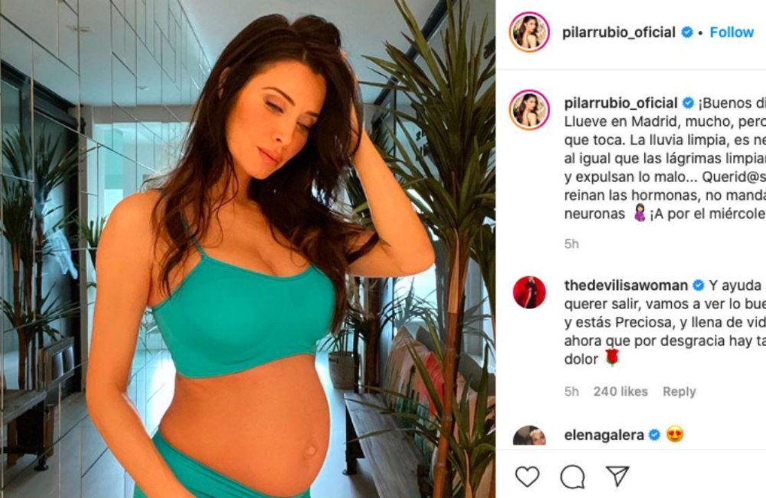 ¿Cuántos kilos ha cogido Pilar Rubio durante su cuarto embarazo?