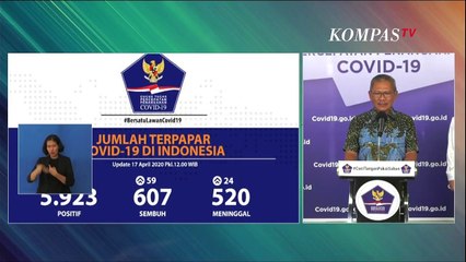 Update Corona  (17/4) : 5923 Kasus Positif, 520 Meninggal, 607 Sembuh