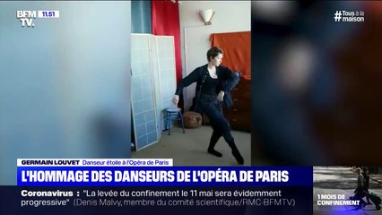 Les danseurs de l'Opéra de Paris rendent hommage aux soignant