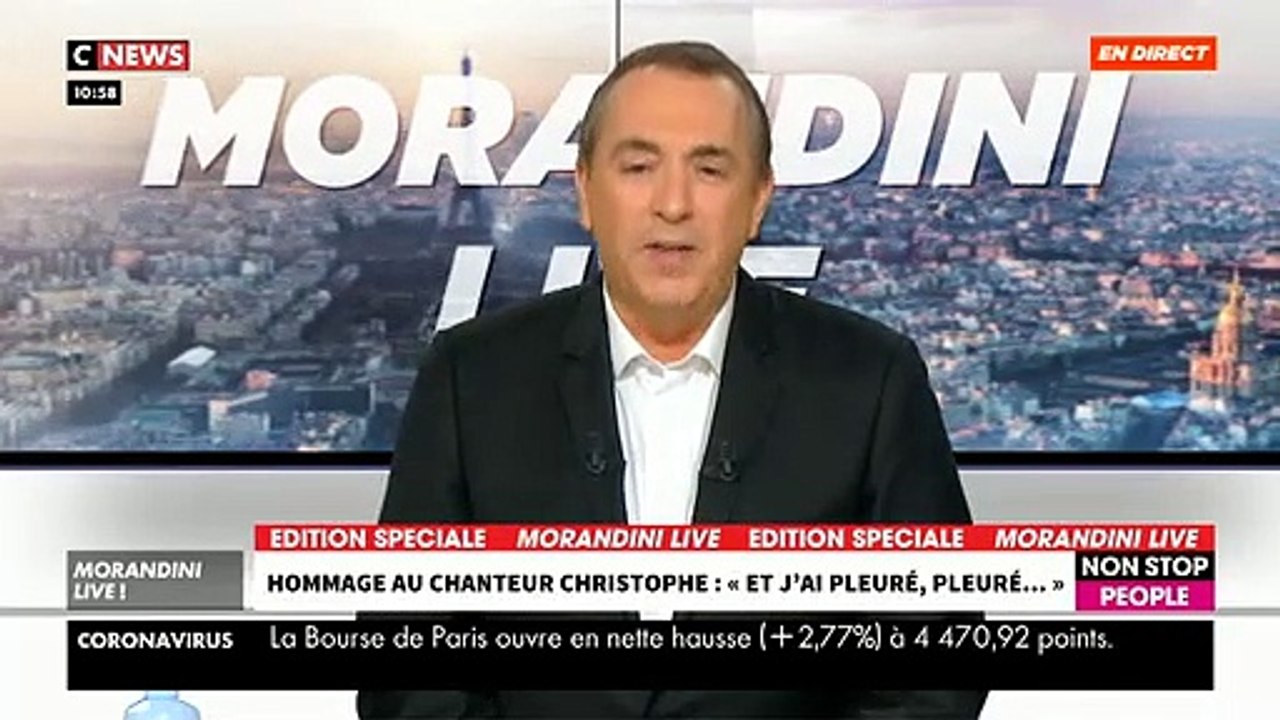 EXCLU - Michel Drucker rend hommage au chanteur Christophe dans "Morandini Live" sur CNews et Non Stop People