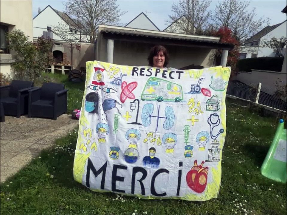 Des habitants de Longueau remercient les soignants