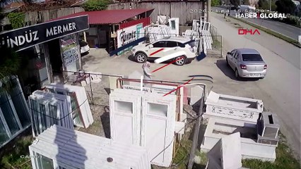 Mezarın içine düştüğü anlar kamerada