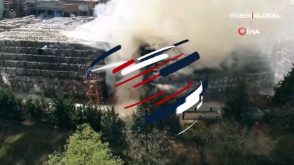 Küçükçekmece'de kağıt fabrikasında yangın