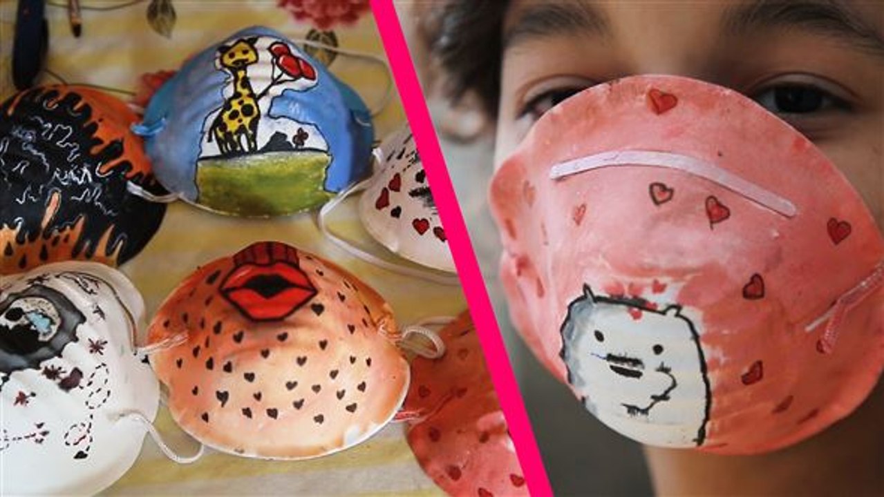 Künstler in Gaza retten mit bemalten Schutzmasken viele Leben
