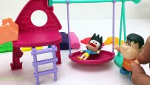 Learn Colors with Play Doh Modelling Clay and Doreamon and Friends Molds Surprise Toys PJ Masks