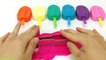 Learn Colors with Play Doh Popsicles and Construction Tools Molds Surprise Toys HACHIMALS Kinder Joy