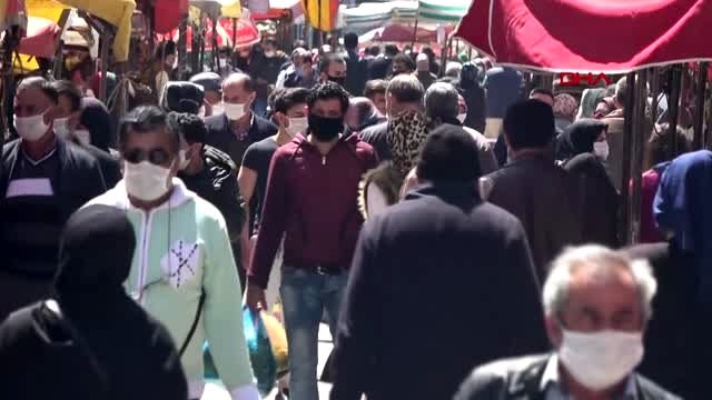 KONYA Sokağa çıkma yasağı öncesi, pazar ve sokaklarda yoğunluk