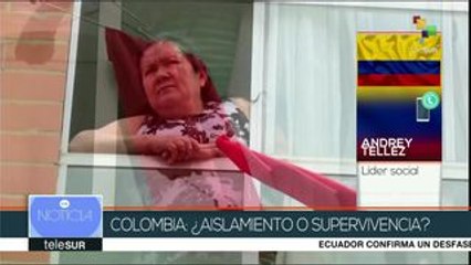 Téllez: comunidades colombianas están en la calle exigiendo alimentos