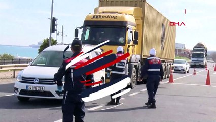 Sokağa çıkma yasağı öncesi İstanbul-Tekirdağ Karayolu'nda yoğunluk