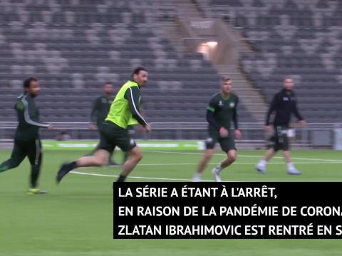 Suède - Ibrahimovic s'entraîne avec son club d'Hammarby