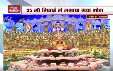 Govardhan: Over 35,00 Kinds Of Prasad Offered At Swaminarayan Mandir