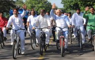 Assembly Elections 2019:  CM Khattar Rides Cycle To Polling Booth