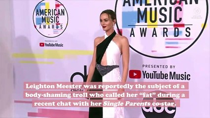 Leighton Meester called out a troll who said she was "fat" on Instagram Live