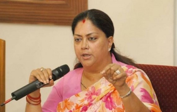 Vasundhara Raje visits Tripura Sundri Temple ahead of election results