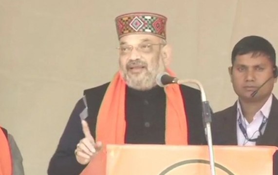 BJP president Amit Shah addresses rally in Himachal Pradesh’s Una