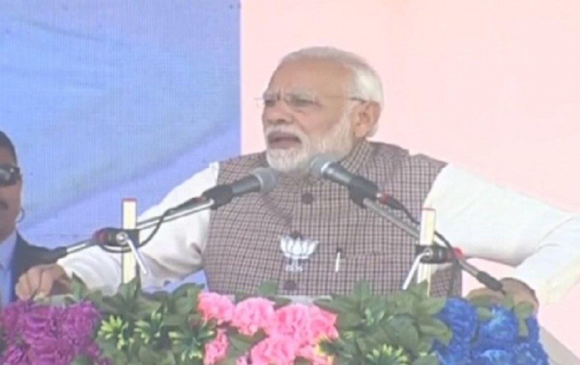 Prime Minister Narendra Modi addresses rally in Rajasthan