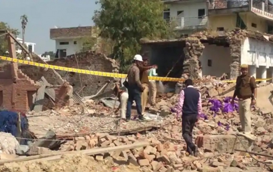 Explosion in two-storey building in UP's Bhadohi, many die