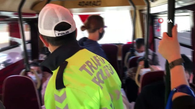 Büyükçekmece’de özel ve toplu taşıma araçlarında sosyal mesafe uygulaması