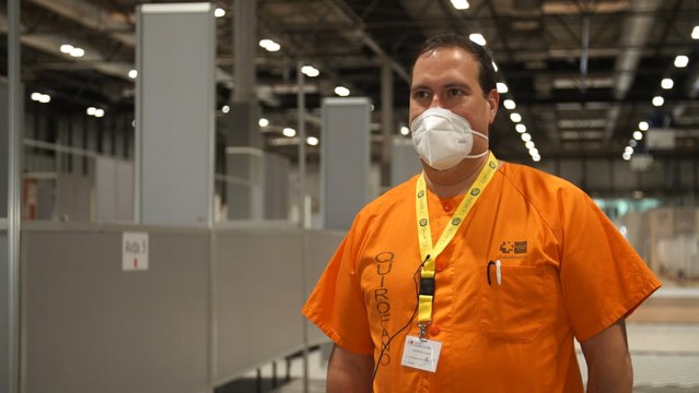 Enfermero en Ifema expresa alegría por el cierre del Pabellón 7