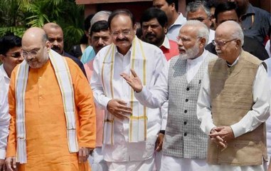 After BJP's massive victory, PM Modi, Amit Shah meet Advani