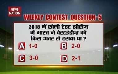 What was winning margin of team India against WI in Test series 2018?