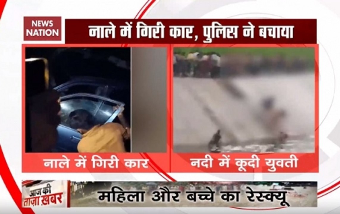 Car falls into canal in Jaipur, woman, child rescued