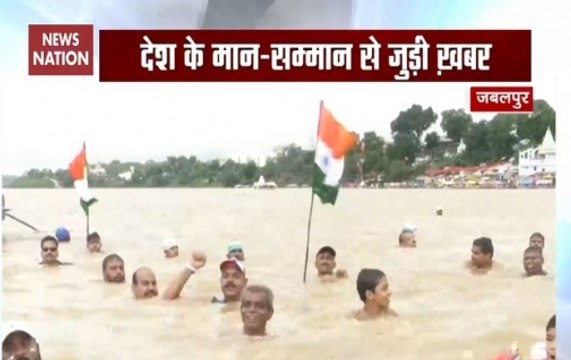 Madhya Pradesh: Tiranga Yatra organised in Jabalpur's Narmada river