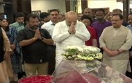 Home Minister Amit Shah pays tribute to Arun Jaitley