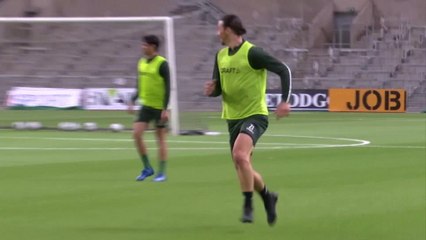 Zlatan trains with Swedish side Hammarby
