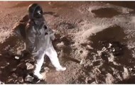 Man Dresses As Astronaut In Bengaluru, Moonwalks On Potholes