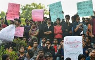 JNU Students Protest Outside HRD Ministry