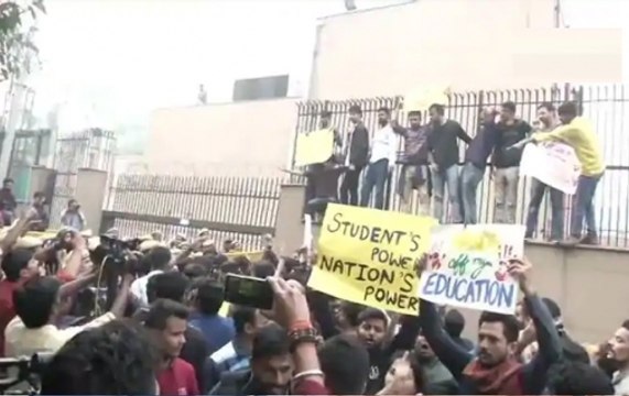 Fee Hike: ABVP Students Protest Outside University Grants Commission