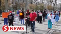 Nurses in New York protest for protective gear