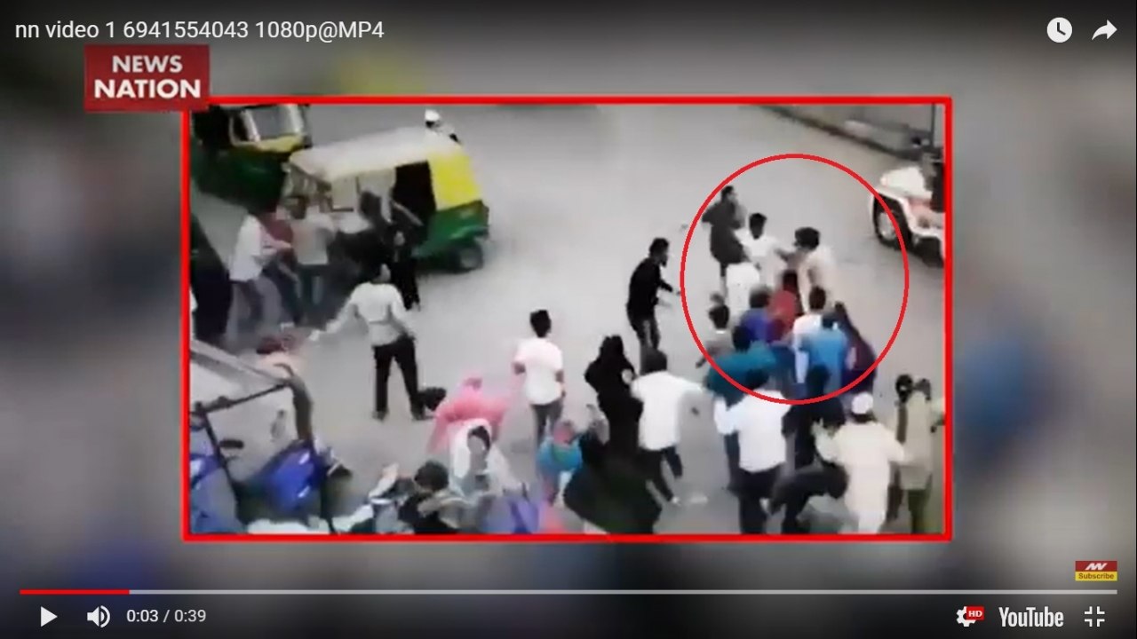 Watch: Mob Thrashes Policeman During Anti-CAA protest In Ahmedabad