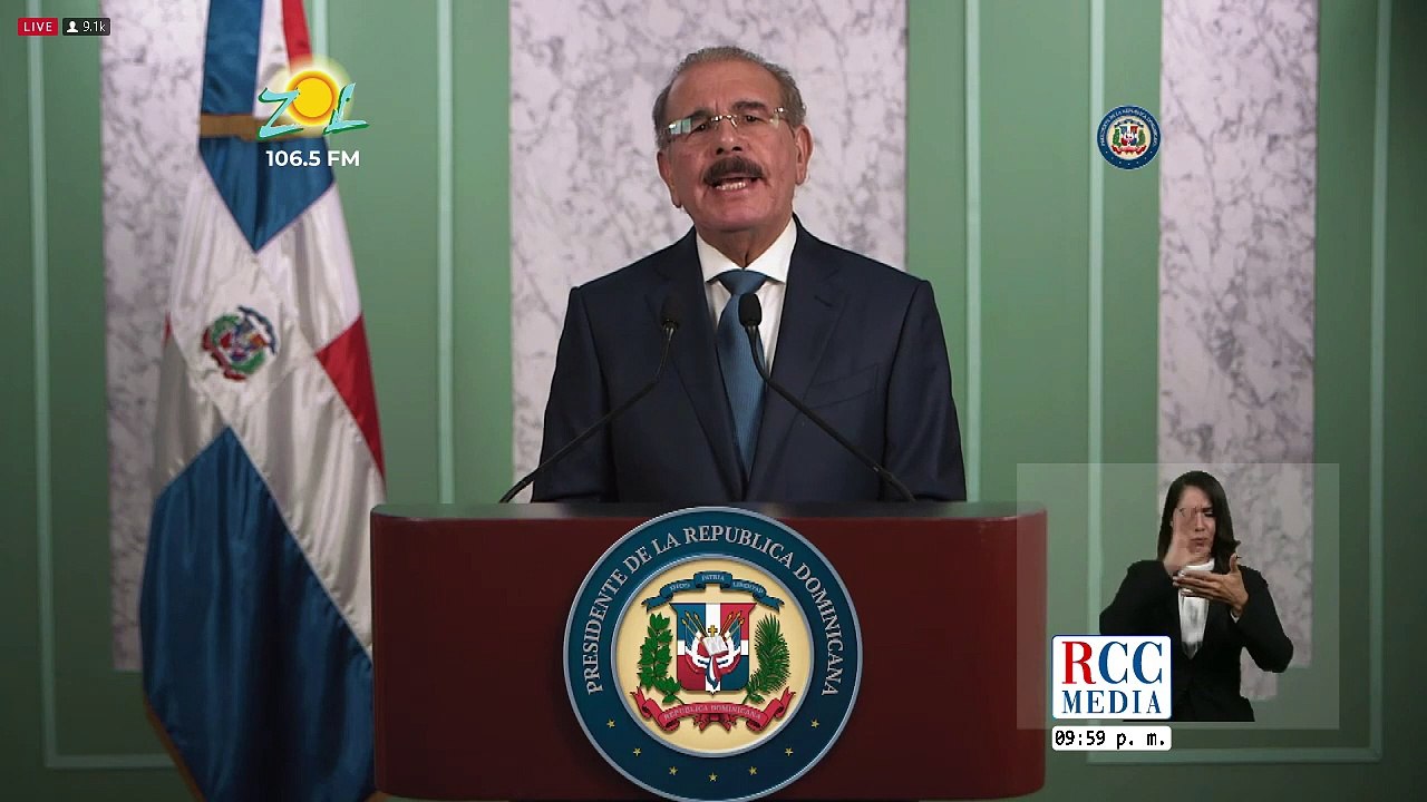 Discurso del Presidente Danilo Medina sobre la situación actual del Covid-19 en RD