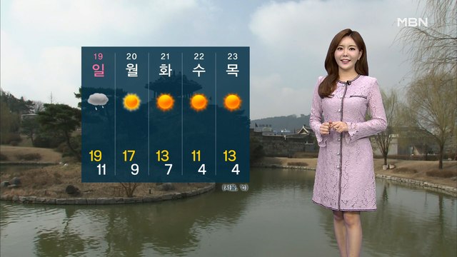 주말 맑고 포근…오전까지 황사 영향