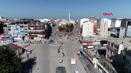 VAN HAVADAN GÖRÜNTÜLERLE SOKAĞA ÇIKMA YASAĞI SESSİZLİĞİ