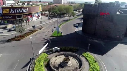 DİYARBAKIR HAVADAN GÖRÜNTÜLERLE SOKAĞA ÇIKMA YASAĞI SESSİZLİĞİ
