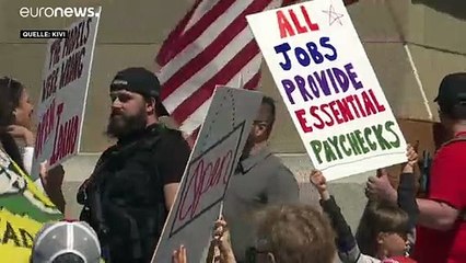 "Aufstehen und zur Arbeit gehen!" Streit um Trumps Öffnungsplan