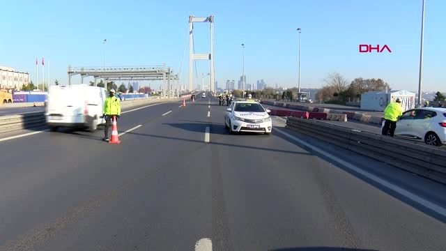 İSTANBUL-15 TEMMUZ ŞEHİTLER KÖPRÜSÜ'NDE POLİS DENETİMİ