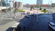 TAKSİM MEYDANI VE İSTİKLAL CADDESİ HAVADAN GÖRÜNTÜLENDİ
