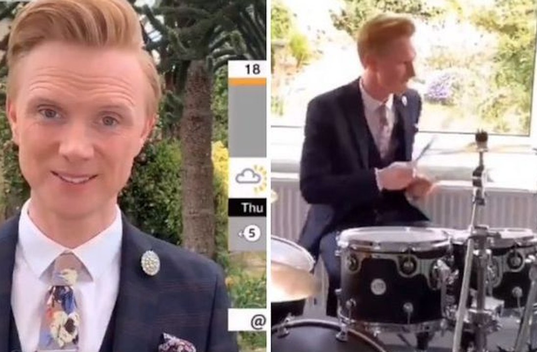 Ce présentateur météo en confinement fait tout lui-même, même le générique de fin