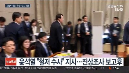 윤석열 '채널A-검사 유착 의혹' 철저 수사 지시