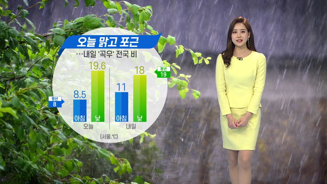 [날씨] 내일 절기 '곡우', 전국 봄비...언제까지 얼마나 내리나 / YTN