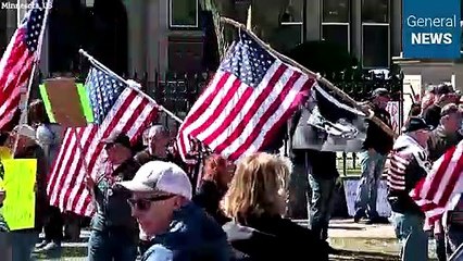 Thousands of Americans protest coronavirus lockdown as Donald Trump dubs them 'responsible people'