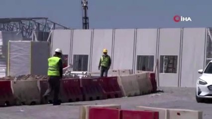 Sancaktepe'de yapılan hastane inşaatı sokağa çıkma kısıtlamasında da devam ediyor