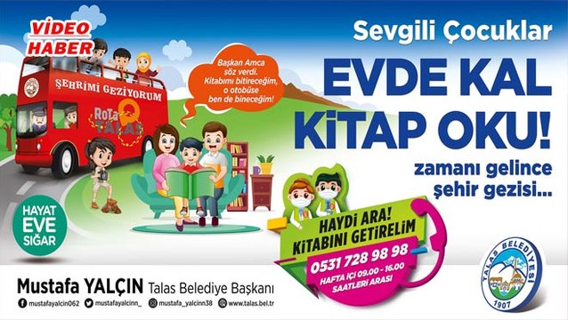 (18 Nisan 2020) TALAS BELEDİYESİ'NDEN KİTAP OKUMA KAMPANYASI