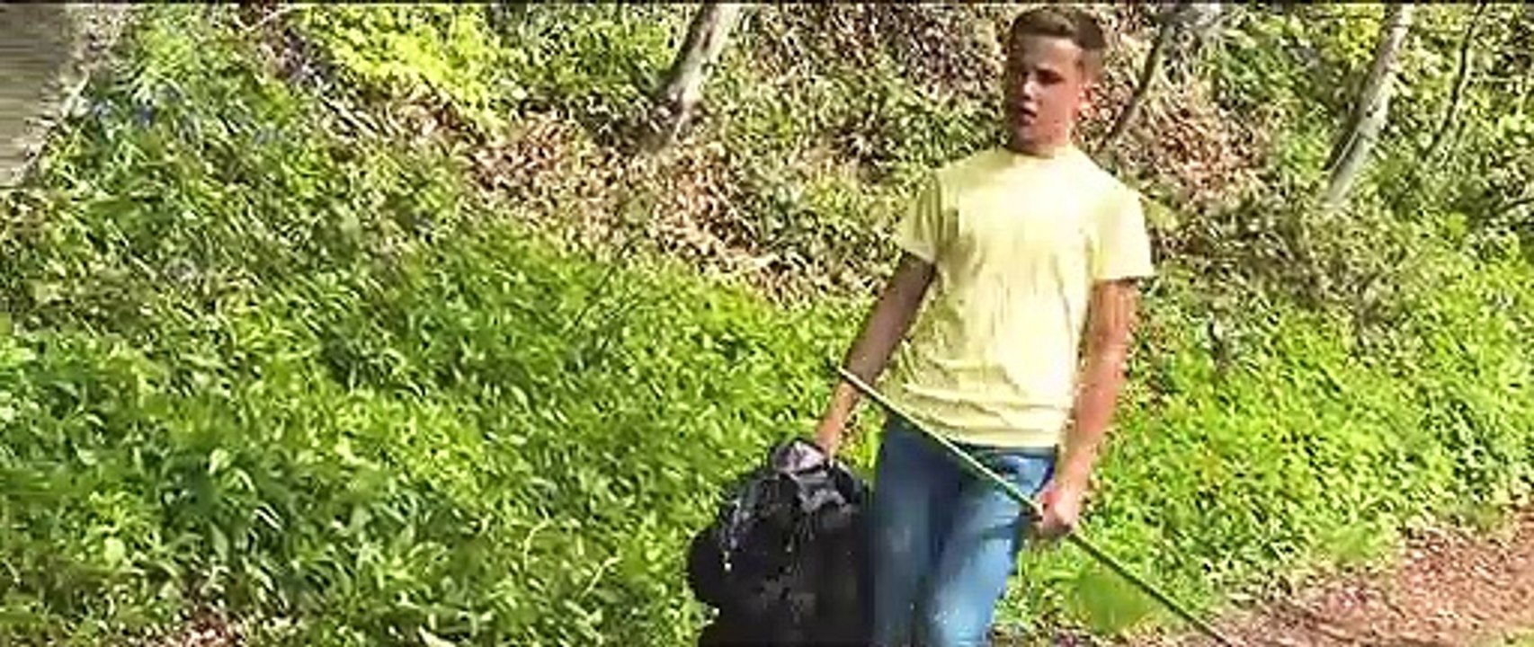 Sheffield boy with black belt in Martial Arts shows off bo staff skills