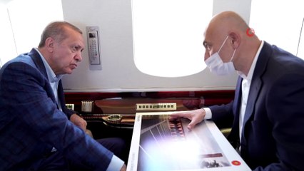 Cumhurbaşkanı Erdoğan, pandemi hastanelerini havadan inceledi